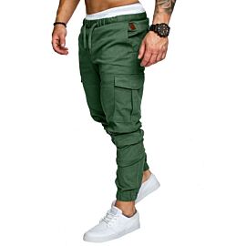 Men's Woven Fabric Casual Pants Streetwear  Streetwear Men 2024 New Workwear Multi-pocket Leggings Trousers