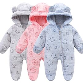 Soft Newborn Baby Clothes Flannel Autumn Winter Baby Boys Girls Jumpsuit Cartoon Newborn Bodysuit Warm Rompers for Babies 0-12M