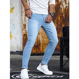 Man Pants Retro Washing Zipper Stretch Jeans Casual Slim Fit Trousers Male Plus Size Pencil Pants Denim Skinny Jeans for Men